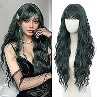 Vista 25 de Peluca larga rosa para cosplay, peluca sintética de 28 pulgadas con raya en el medio, regalos realistas, pelucas de fiesta para mujeres, uso diario