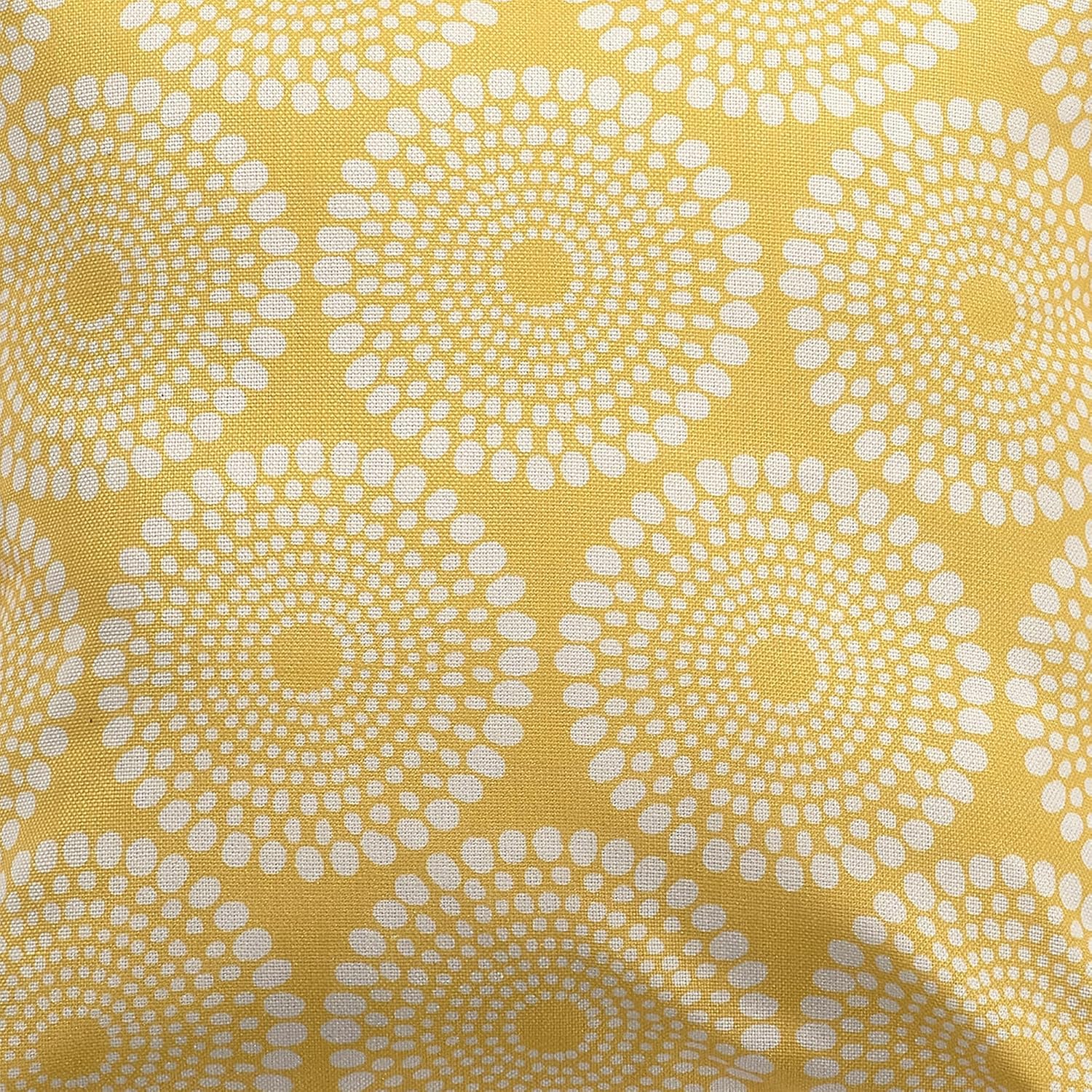 Fab Habitat Indoor/Outdoor Throw Pillow Made from Recycled Polyester Yarn - Double Sided, Stain Resistant, Machine Washable - Tropical - Patio, Deck, Porch, Living Room - Rio - Yellow - (20" x 20")