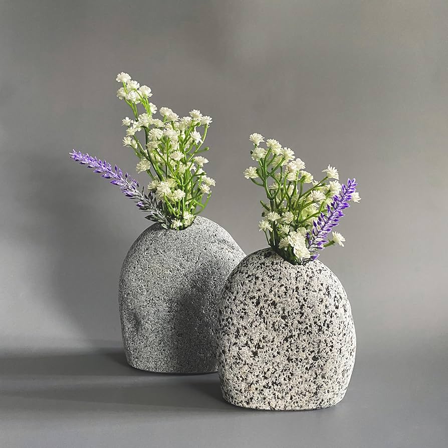 Amazon.co.jp: Funky Rock Designs 大型天然石花瓶 – 高さ5~7インチ