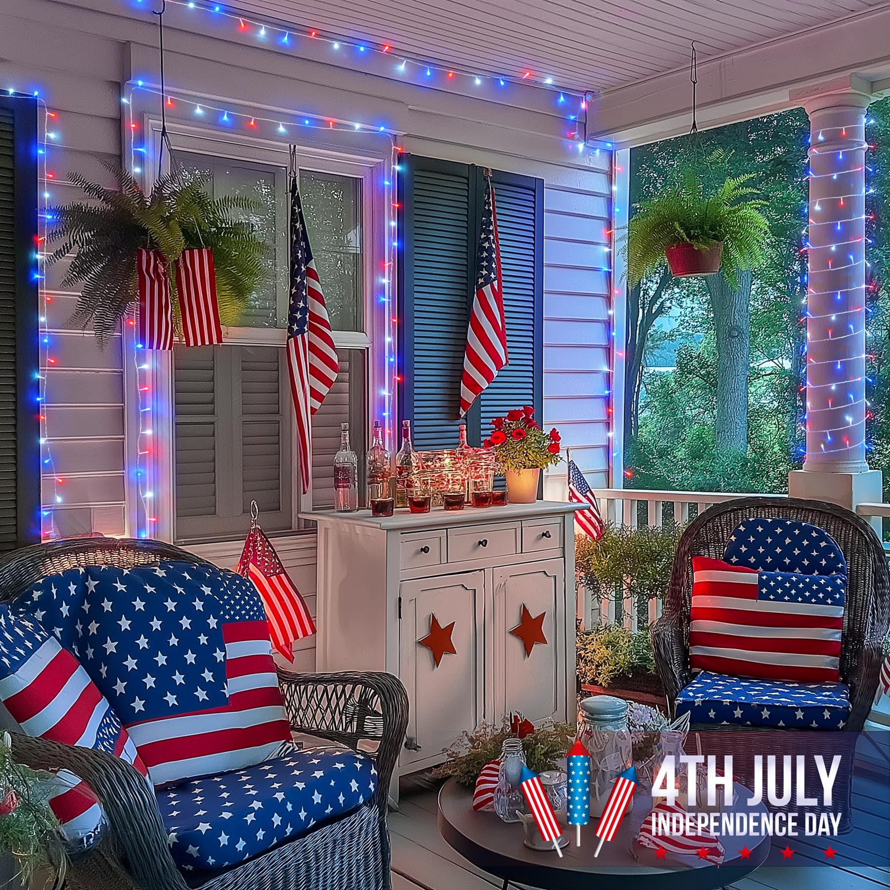 Amazon.com : JMEXSUSS 4th of July Decorations Red White and Blue