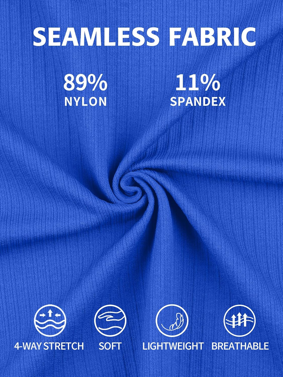 ATTRACO Women Ribbed Workout Crop Tops with Built in Bra Yoga Racerback Tank Top Tight Fit - Image 8