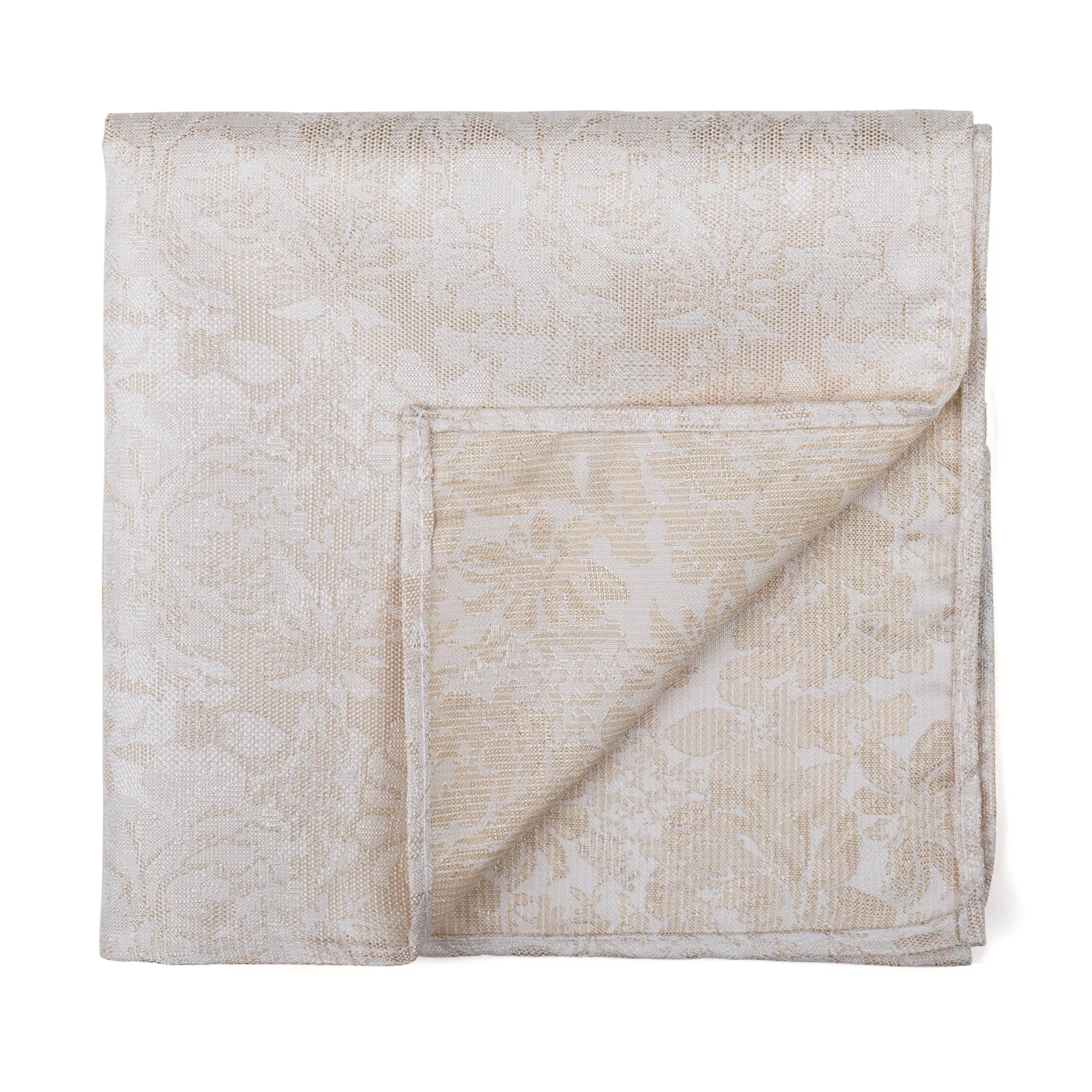 Abel & Burke Cloud Cream Floral Pocket Square #AB-TPH1012/2