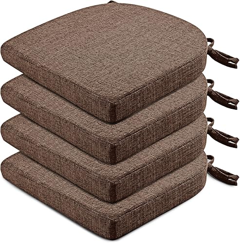 Miniatura 25 de Wellsin Cojines para Sillas de Comedor Paquete de 6 - Cojines para Sillas de Cocina con Lazos y Respaldo Antideslizante - Almohadillas para Sillas