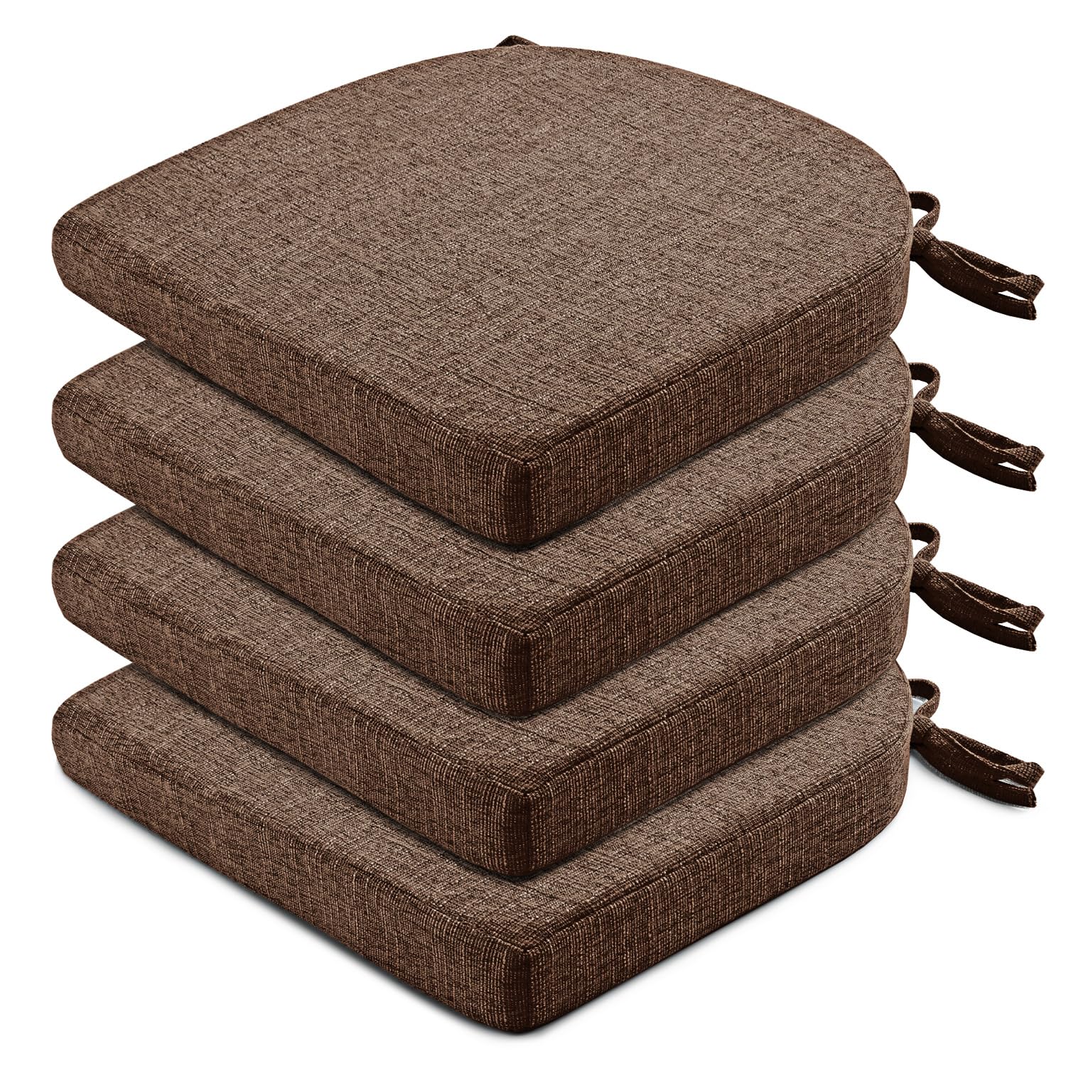 Wellsin Chair Cushions for Dining Chairs 4 Pack Kitchen Chair