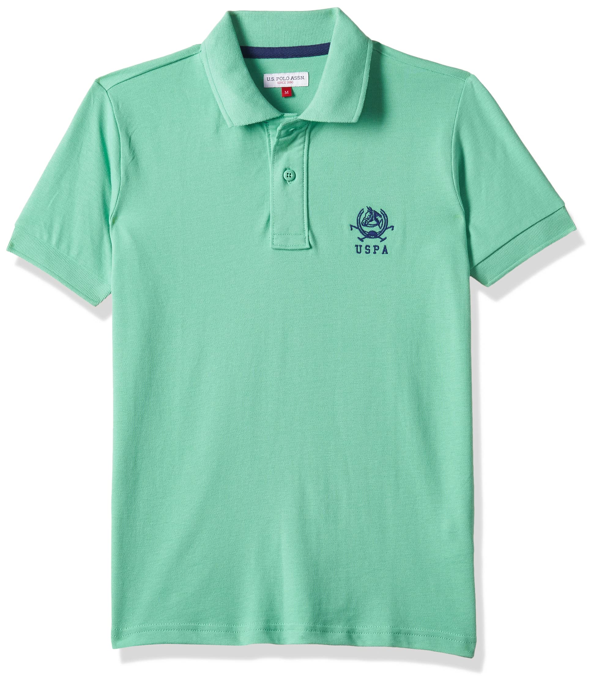 U.S. POLO ASSN. Solid Cotton Polo T-Shirts for Boys - Regular Fit, Polo Collar with Half Sleeves and Straight Hem Boys T