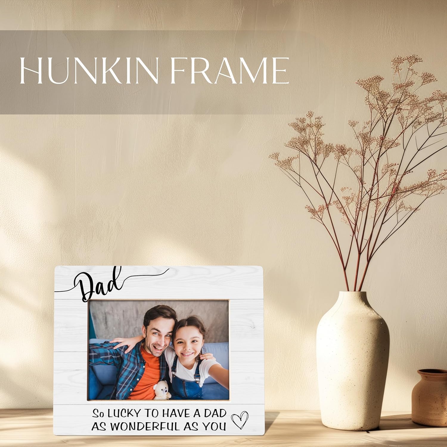 Dad Gifts Picture Frame 5x7, Daddy photo frame, Birthday Gift for Dad from Son Daughter, Father Gifts for Father's Day Picture Photo Frames for Tabletop Desk Decor - Image 2