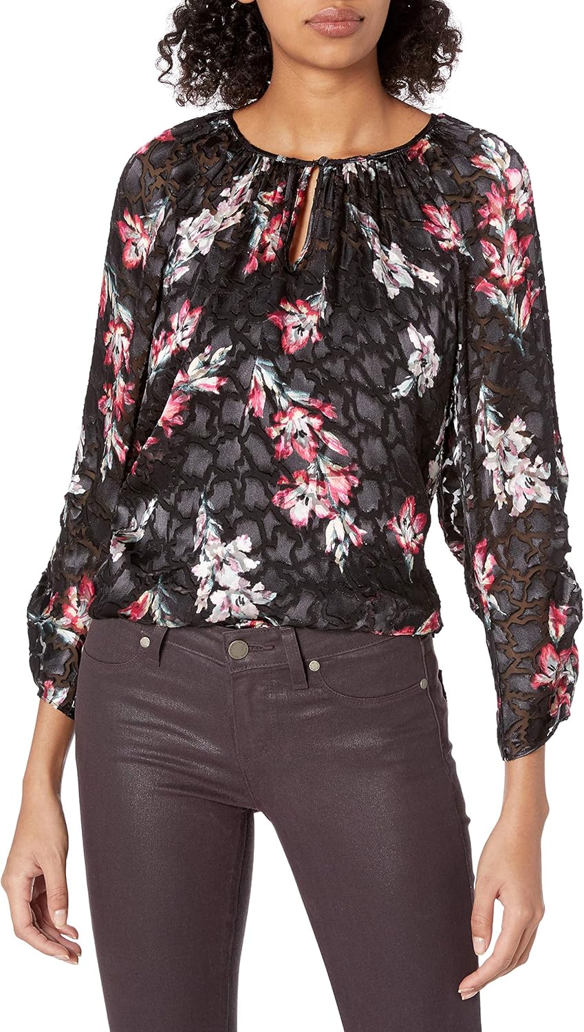 Long sleeve flower top Clearance