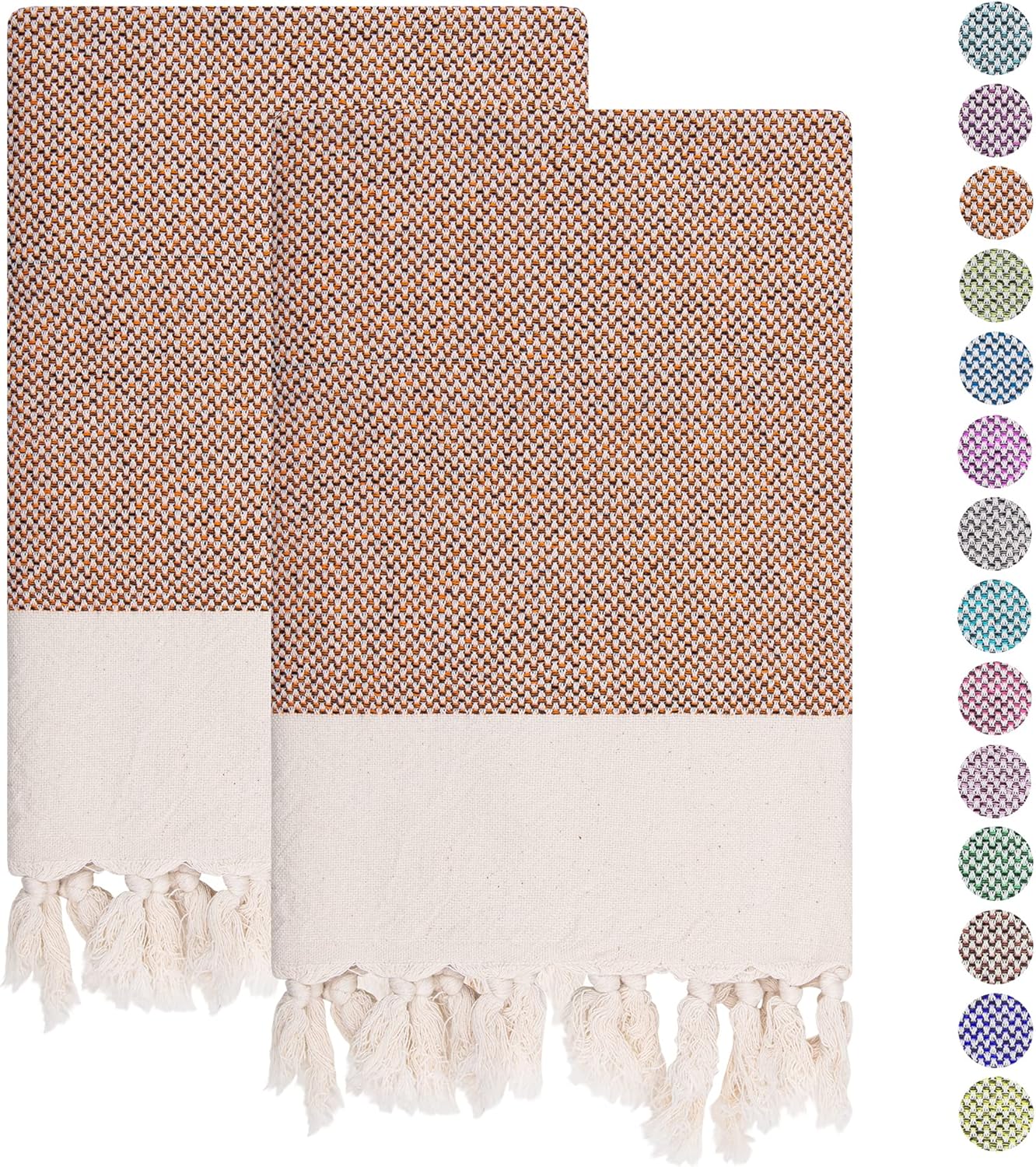 Emyyr Rustic Hand Towels for Bathroom Kitchen Set of 2