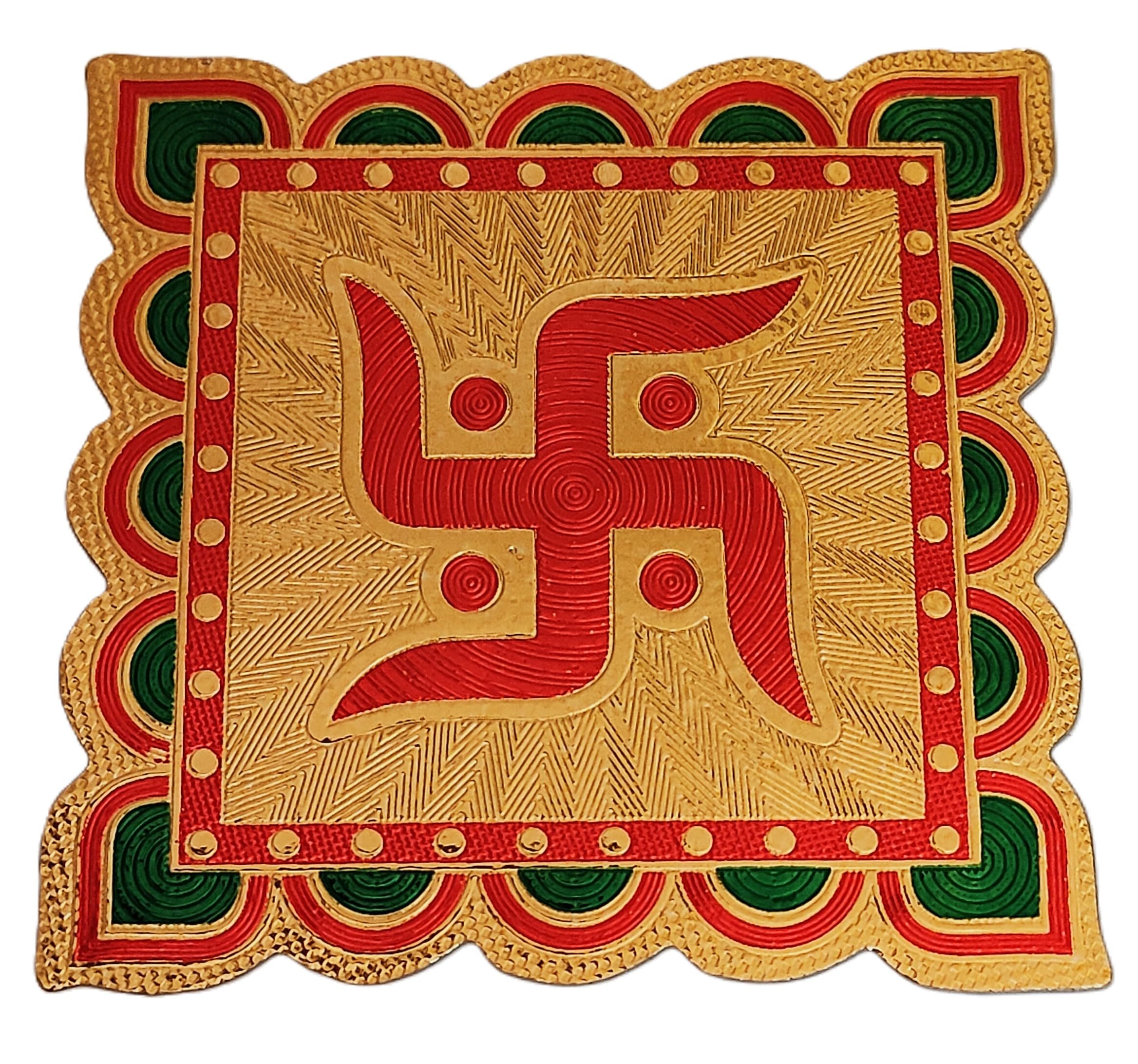 Golden 3D swastik Sticker for Main Door Small Size for car Bike Laptop mandir Qyt 4 (B0CSKLX4RZ) Amazon Price History, Amazon Price Tracker