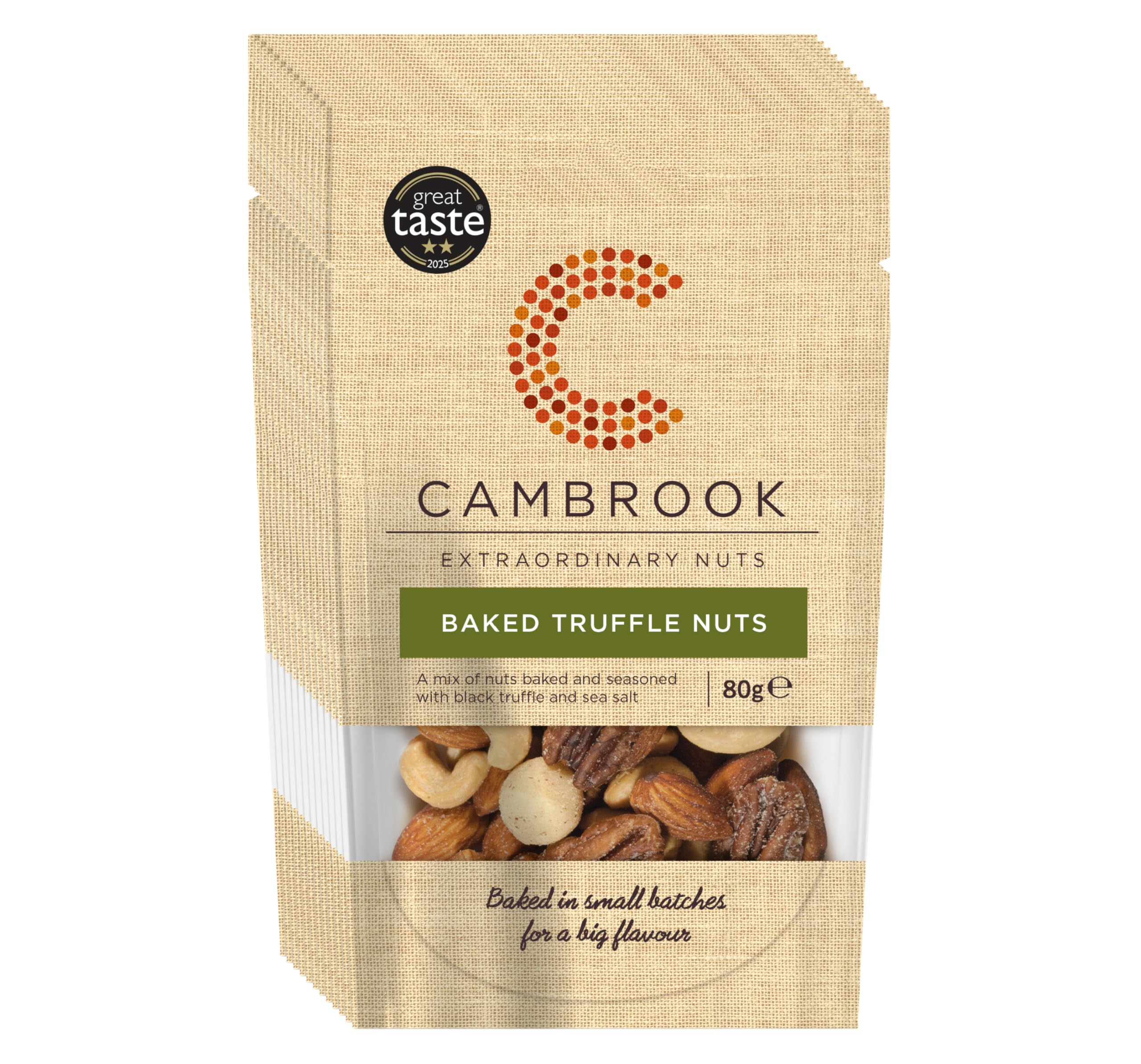 Cambrook - Baked Truffle Nuts, 80g Bags, Pack of 12