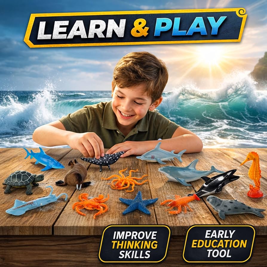 Amazon.com: Liberty Imports Bucket of Ocean Sea Animals Toys - 16