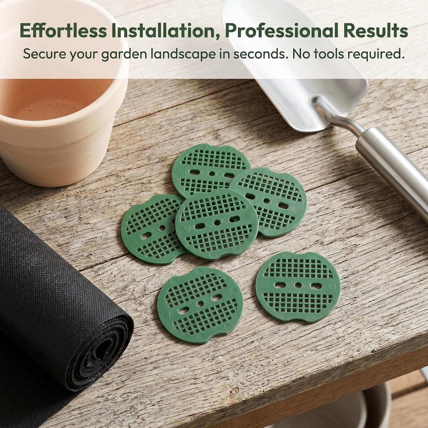 100pcs Plastic Washers for Landscape Spikes with Weather Resistance and Enhanced Stability, Green Weed Barrier Fabric Washers for Ground Covers and Mulch Fabric, for Park