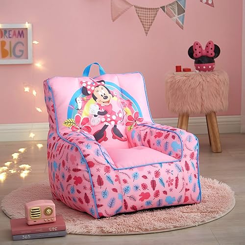 Miniatura 7 de Idea Nuova Disney Minnie Mouse - Puf de nailon para niño con ribete y asa superior