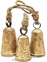 Vista 9 de Shabby Chic - Juego de 3 campanas de cono de estilo rústico campestre hechas a mano de metal Harmony Navidad colgantes decorativas (3, extragrande)