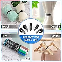 Vista 5 de 120 PIEZAS Envolturas de Cable de 5/6/8 Pulgadas para Cables de Carga – Lazos Organizadores de Cables de Datos – Bridas de Cable Reutilizables