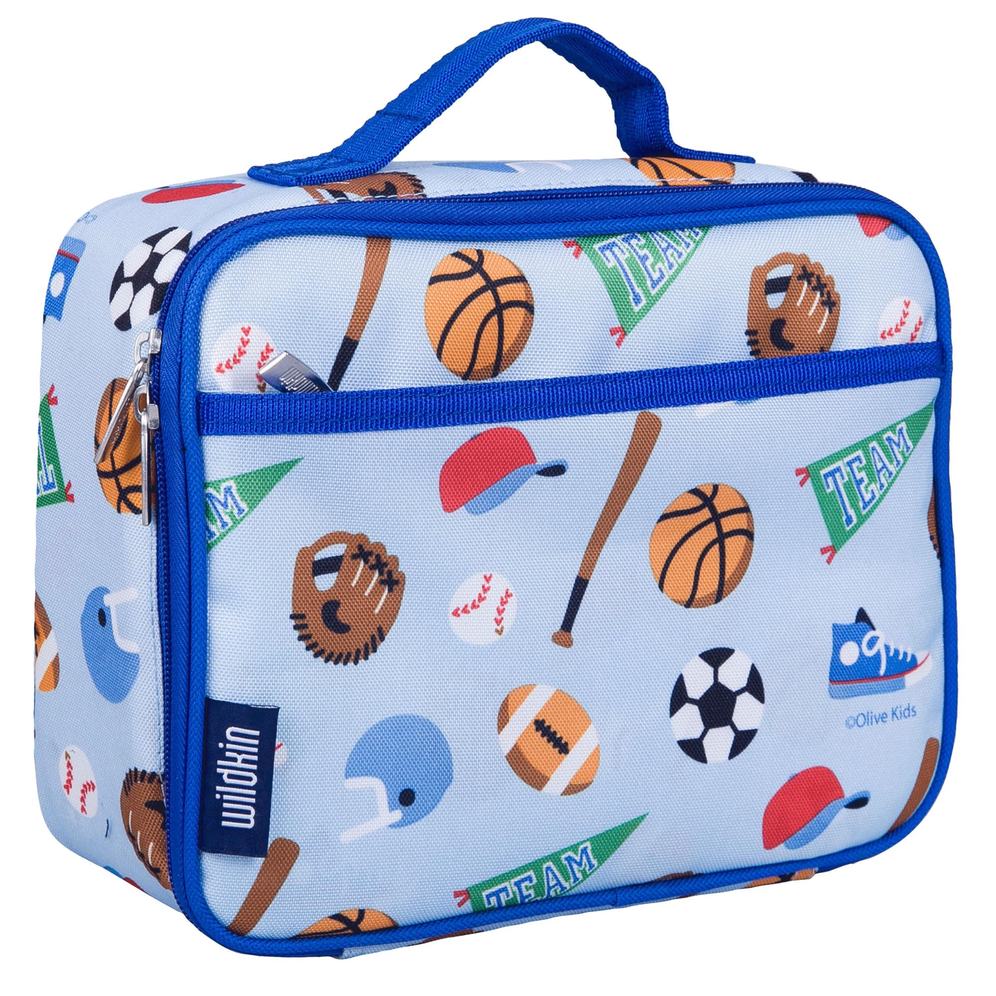 Wildkin Kids Insulated Lunch Box for Boys and Girls, Perfect Size for Packing Hot or Cold Snacks for School and Travel, Patterns Coordinate with Our Backpacks and Duffel Bags One Size Blue 33406