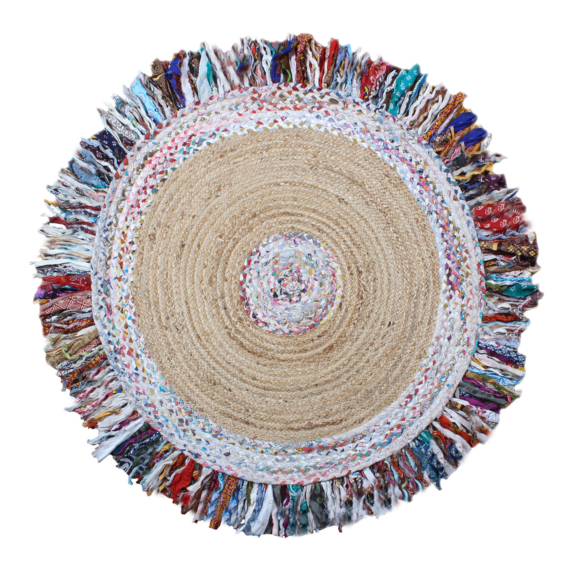 Tapis Chindi en jute multicolore doux pour sublimer les sols fatigués