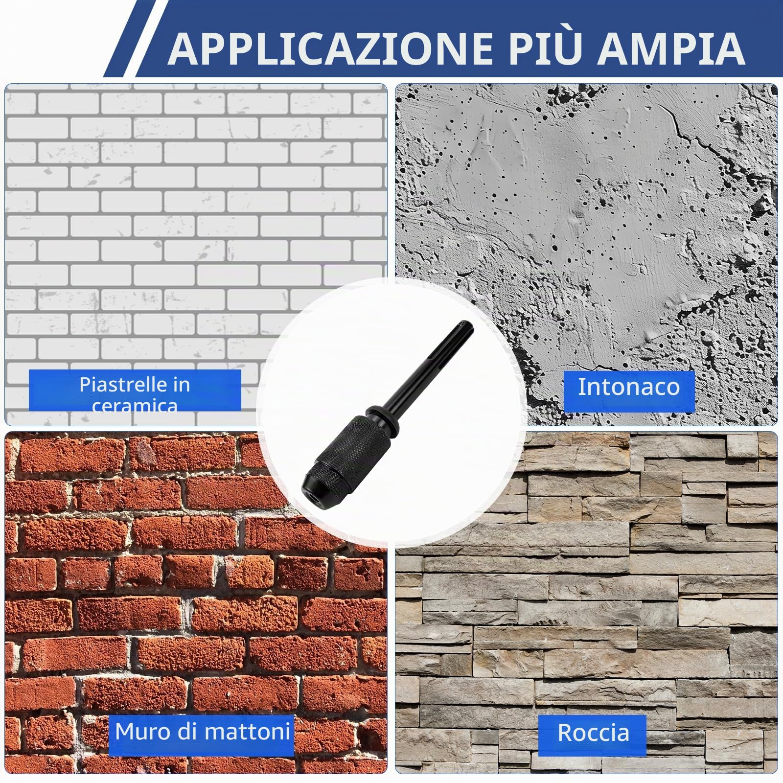 SDS Plus mandrino a sgancio rapido, adattatore Sds, adattatore con filettatura per tutti i trapani e scalpelli SDS Plus mandrino per avvitatore mandrino trapano Accessori