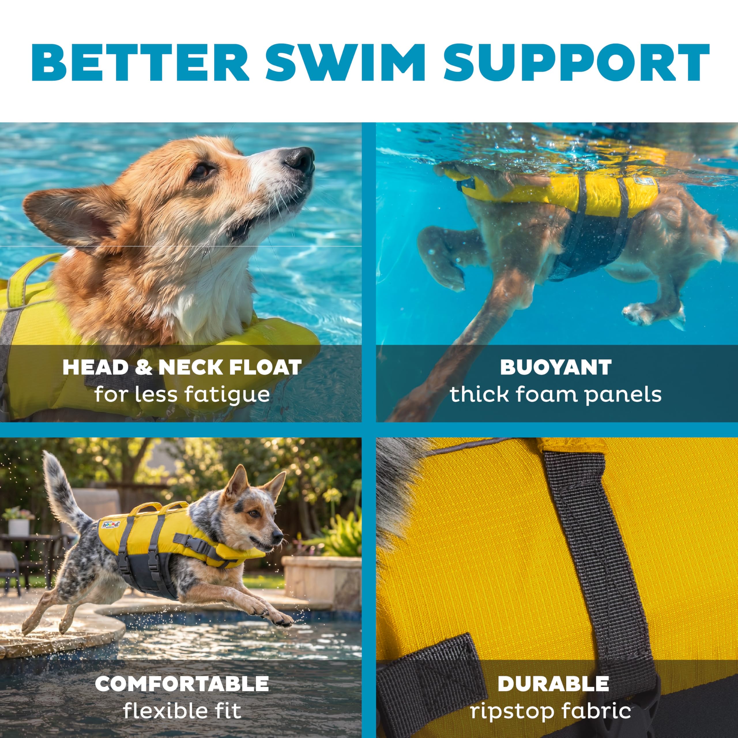 Outward Hound Granby Splash kamizelka ratunkowa dla psa średnia żółta