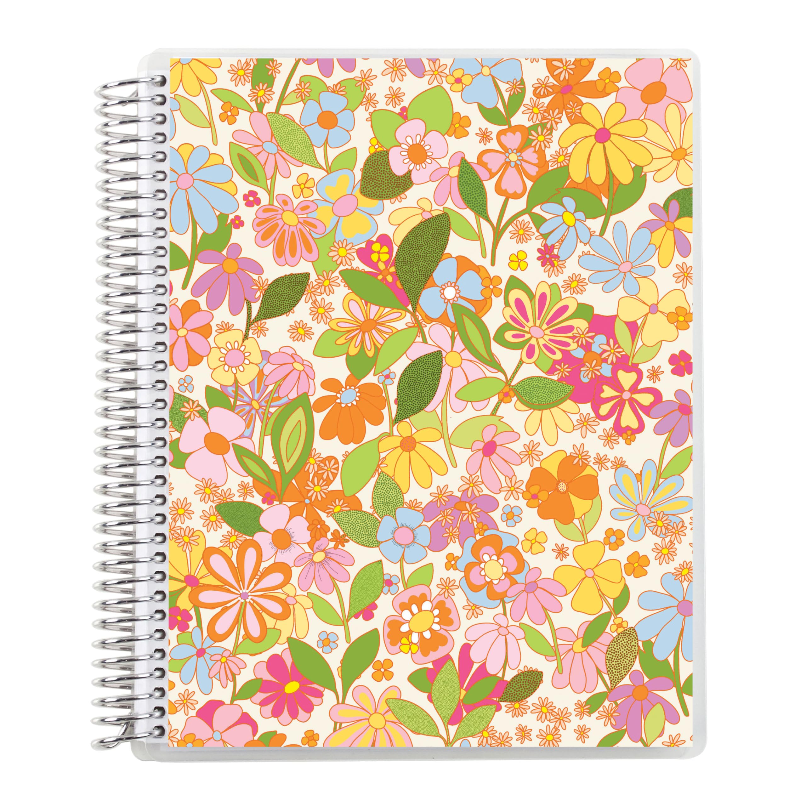 Erin Condren Alja Horvat Bright Blooms Coiled Notebook - 8.5x11, Dot Grid