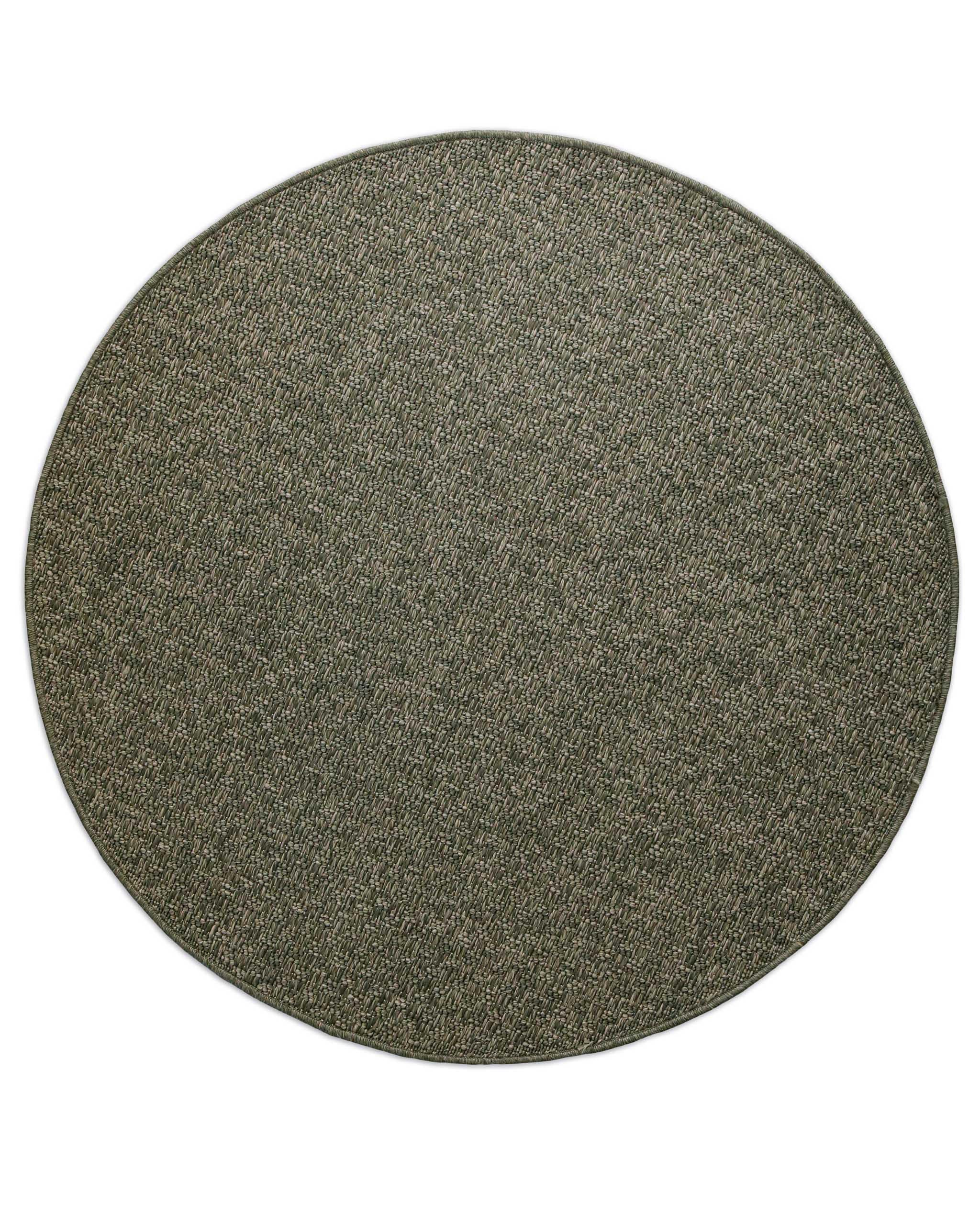 Tapis poils courts Miami South Beach rond vert 160cm motif carreaux