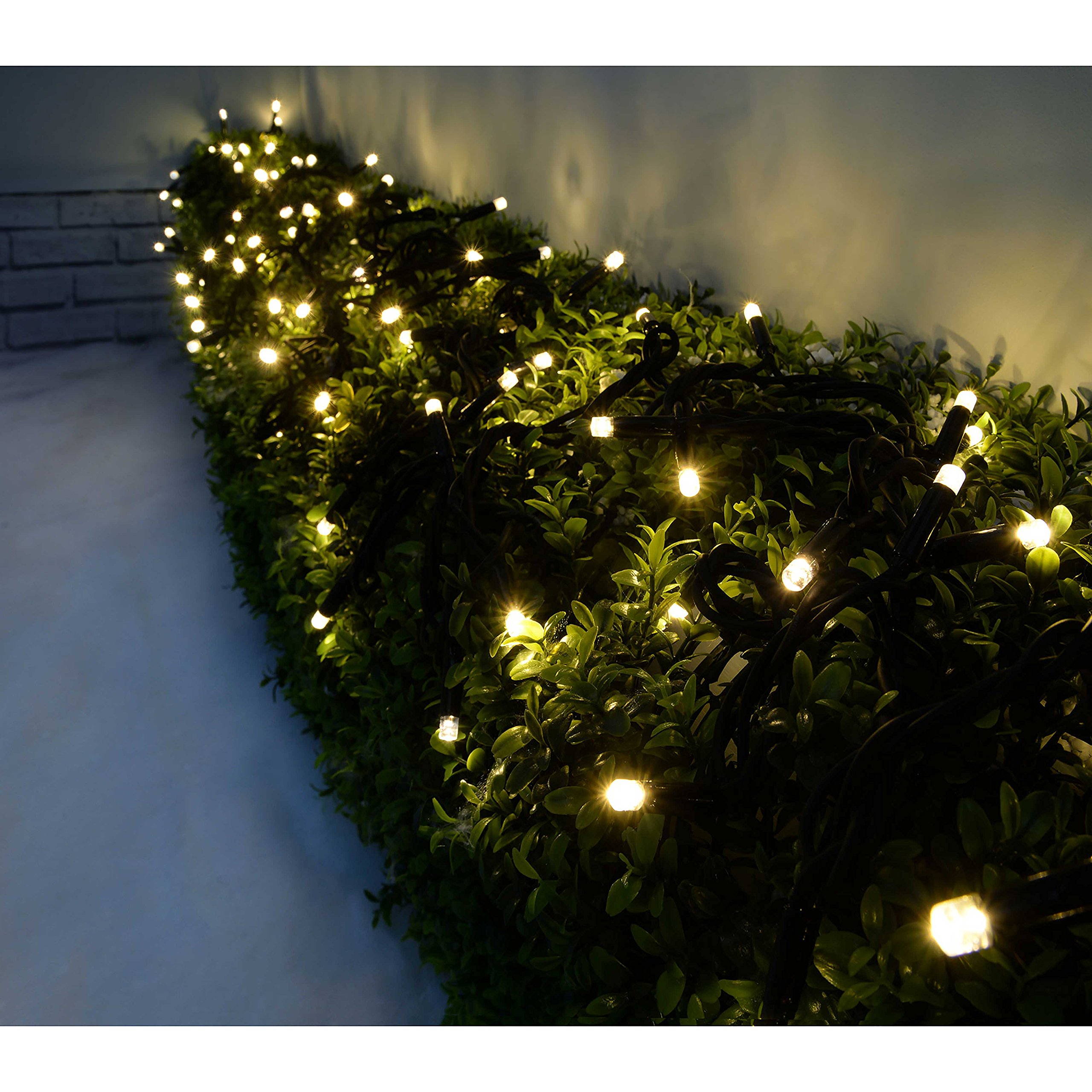 WeRChristmas Connectable LED Rubber Cable Lights String with 100 Warm White, 100 LED - Image 2