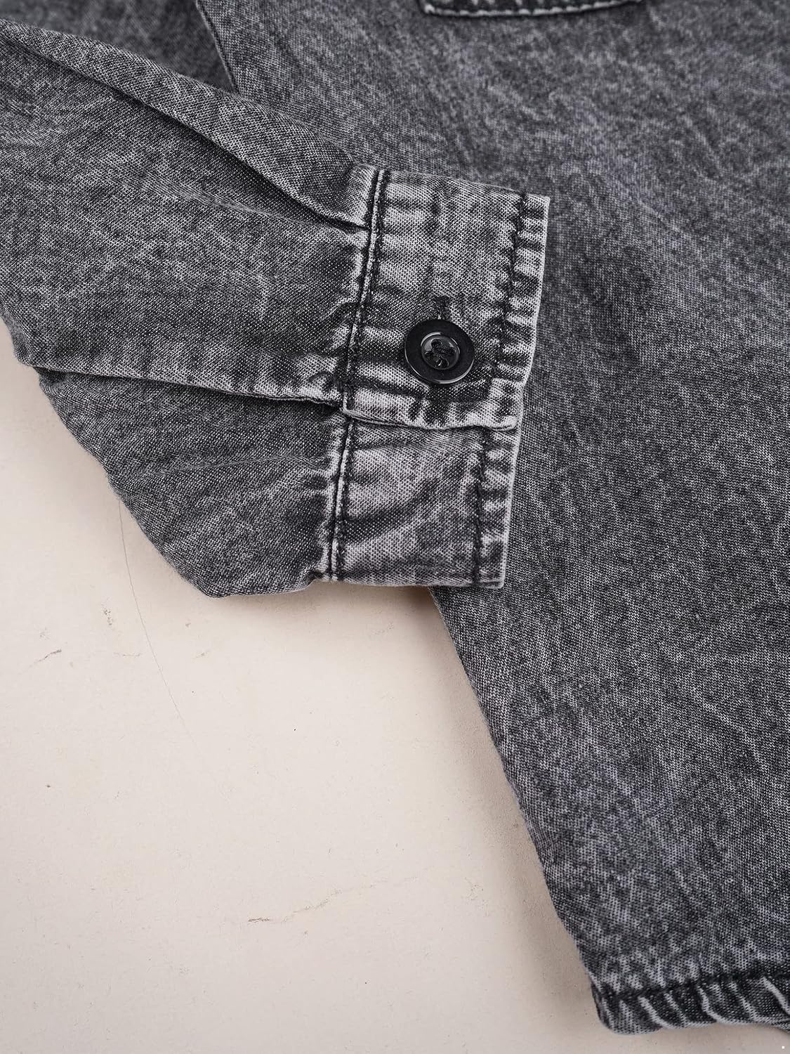 Toddler Baby Boys Hooded Denim Coat Outwear Long Sleeve Button Down Shirts Hoodie Jacket with Pockets