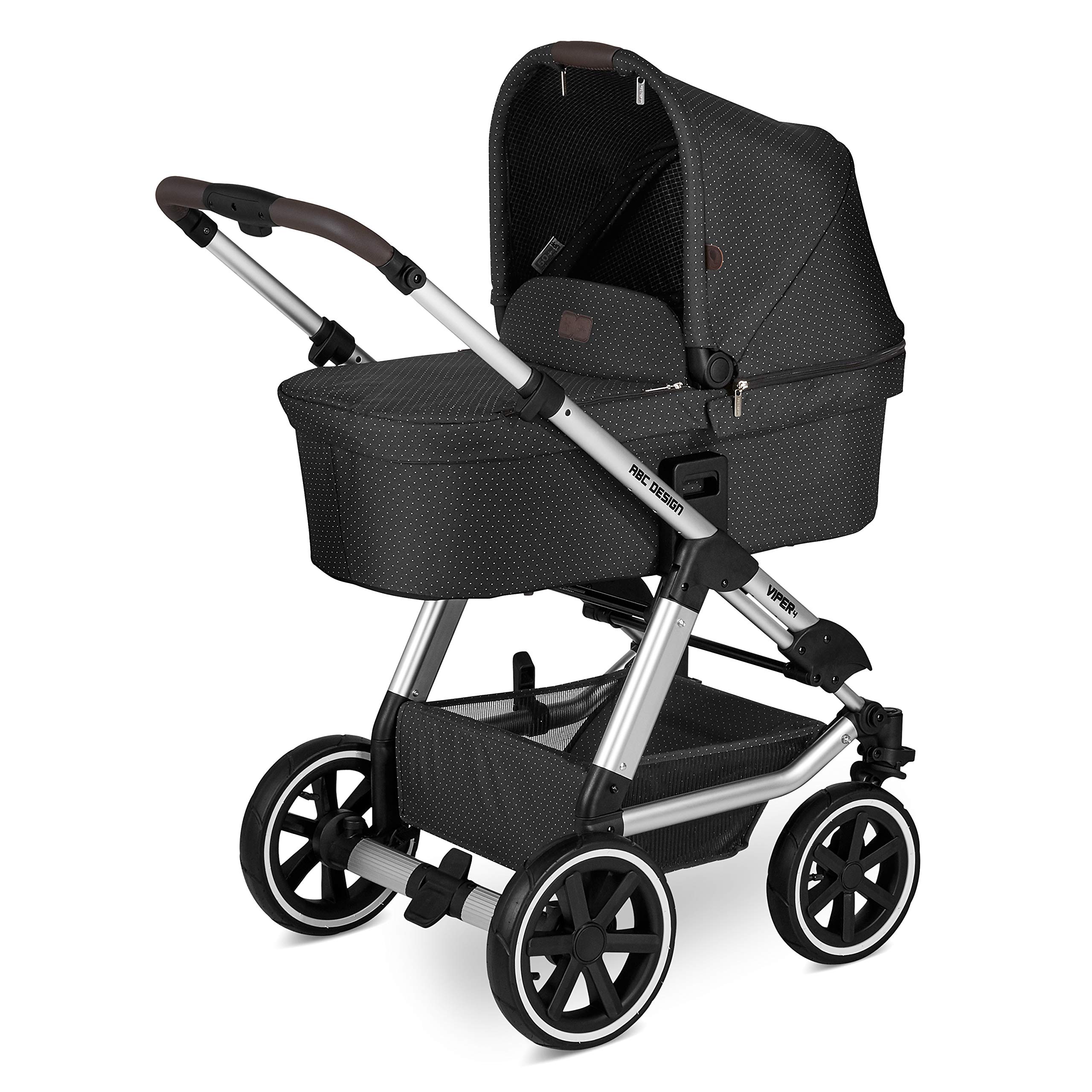 ABC Design 2 in 1 Kinderwagen Viper 4 Fashion Edition  Kombikinderwagen  fr Neugeborene & Babys  Inkl. Sportsitz Buggy & Tragewanne  Radfederung  & Luftreifen  Farbe: fox : Amazon.de: Baby