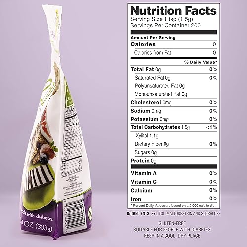 Miniatura 2 de Ideal Edulcorante de xilitol sin calorías natural sin OMG apto para ceto sustituto de azúcar granulado a granel y alternativa 106 onzas por bolsa 6