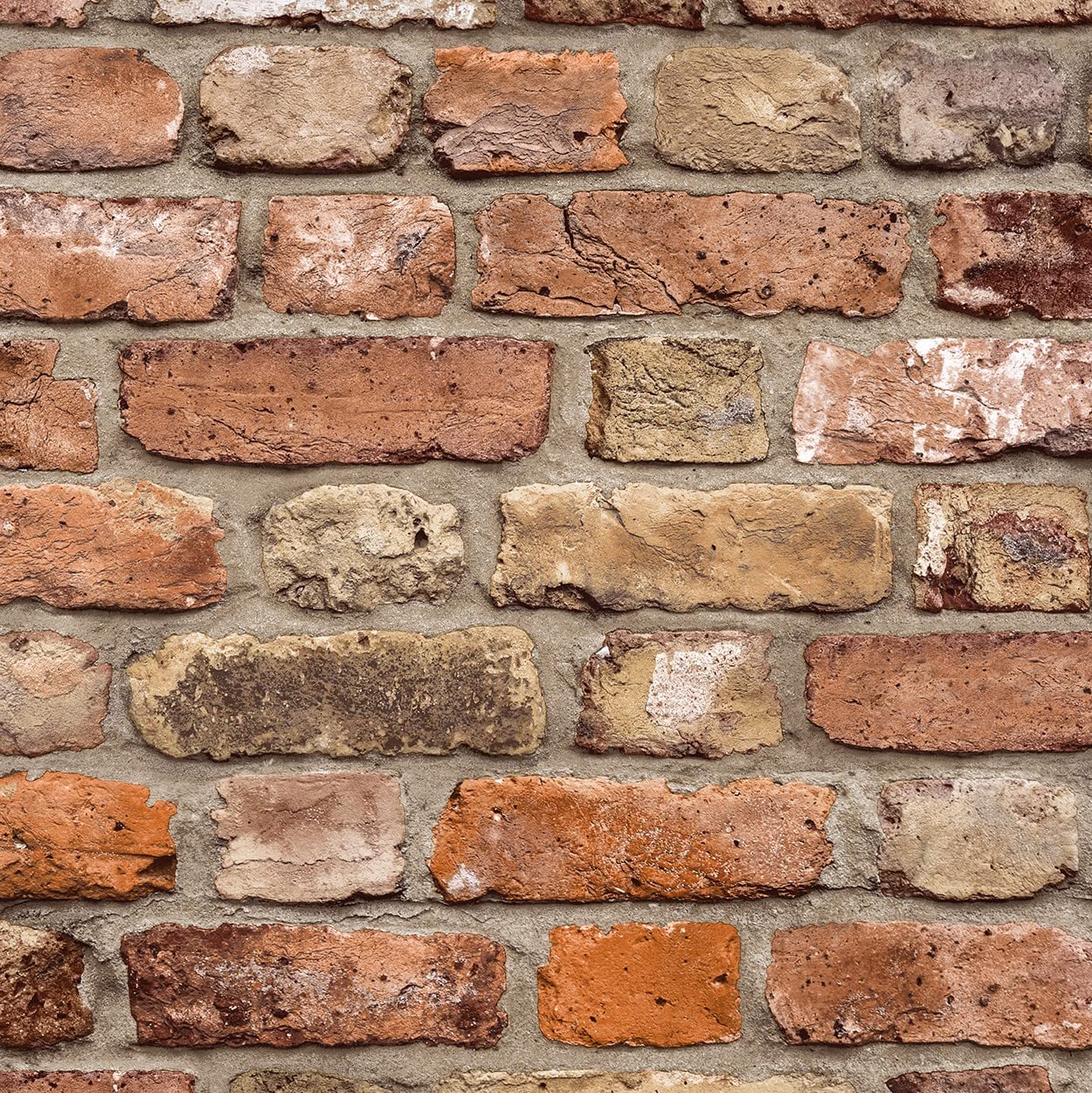 Grandeco - Textured Wallpaper - Rustic Red Brick - Terracotta
