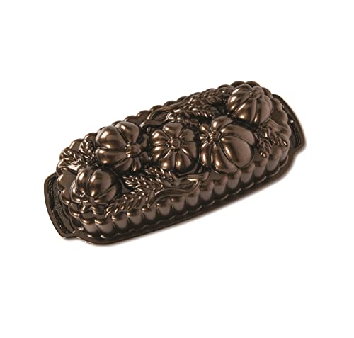 Nordic Ware 93448 Wheat & Pumpkin Cast Loaf Pan, 6 Cup Capacity, Bronze by Nordic Ware - Used condition - US$20.44