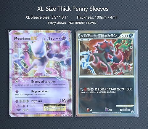 Miniatura 5 de Rayvol Fundas para tarjetas jumbo tamaño XL 5.7 x 7.9 pulgadas, fundas para tarjetas coleccionables de gran tamaño (50 unidades)