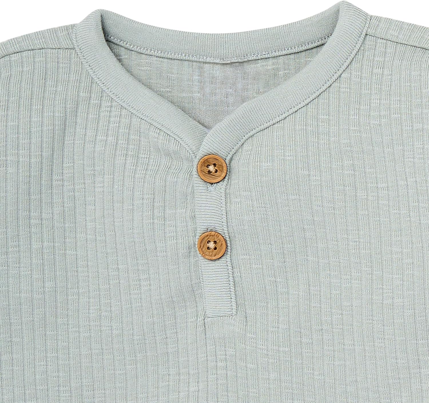 Modern Moments by Gerber Unisex Baby 4-pack Henley Top and Pants Set - Image 2