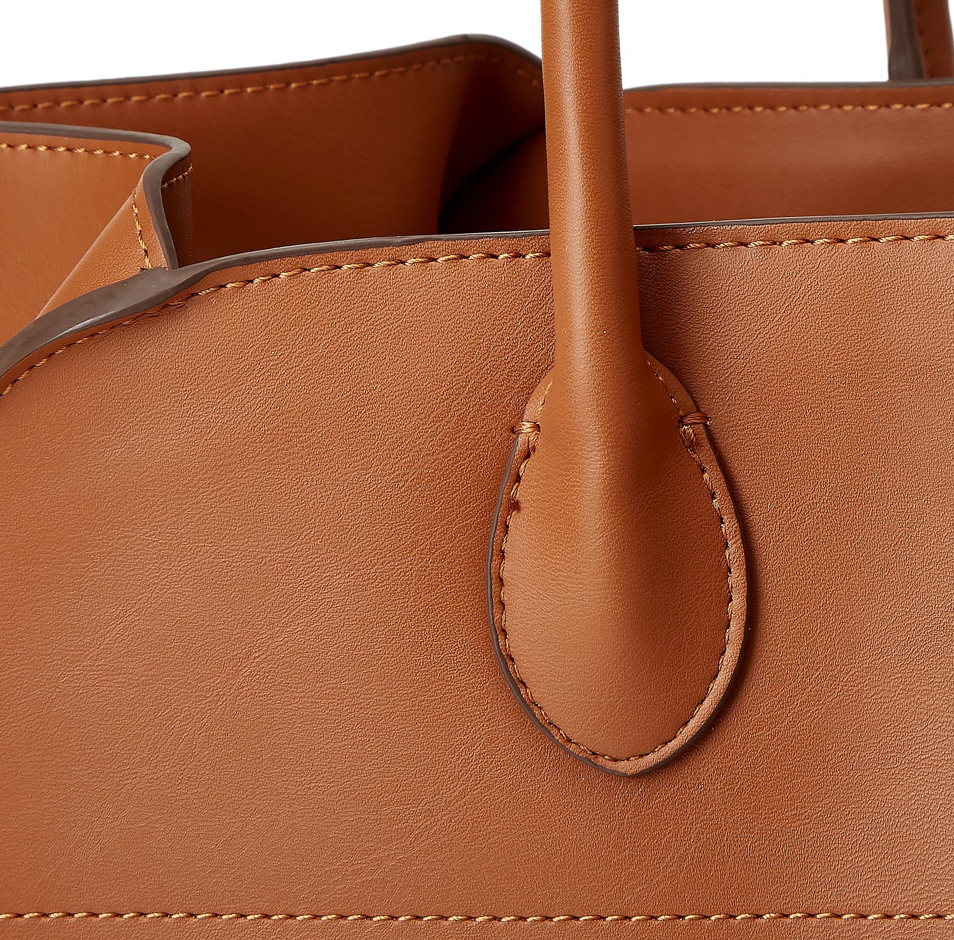 Bolso grande de piel vegana para mujer, retro, con asas superiores, de moda, para el trabajo, de piel sintética.