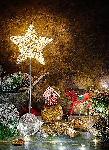 Miniatura 7 de Minetom Luces de hadas enchufables 40 pies 120 luces LED impermeables de alambre de cobre con adaptador UL cadena de luces estrelladas para bodas