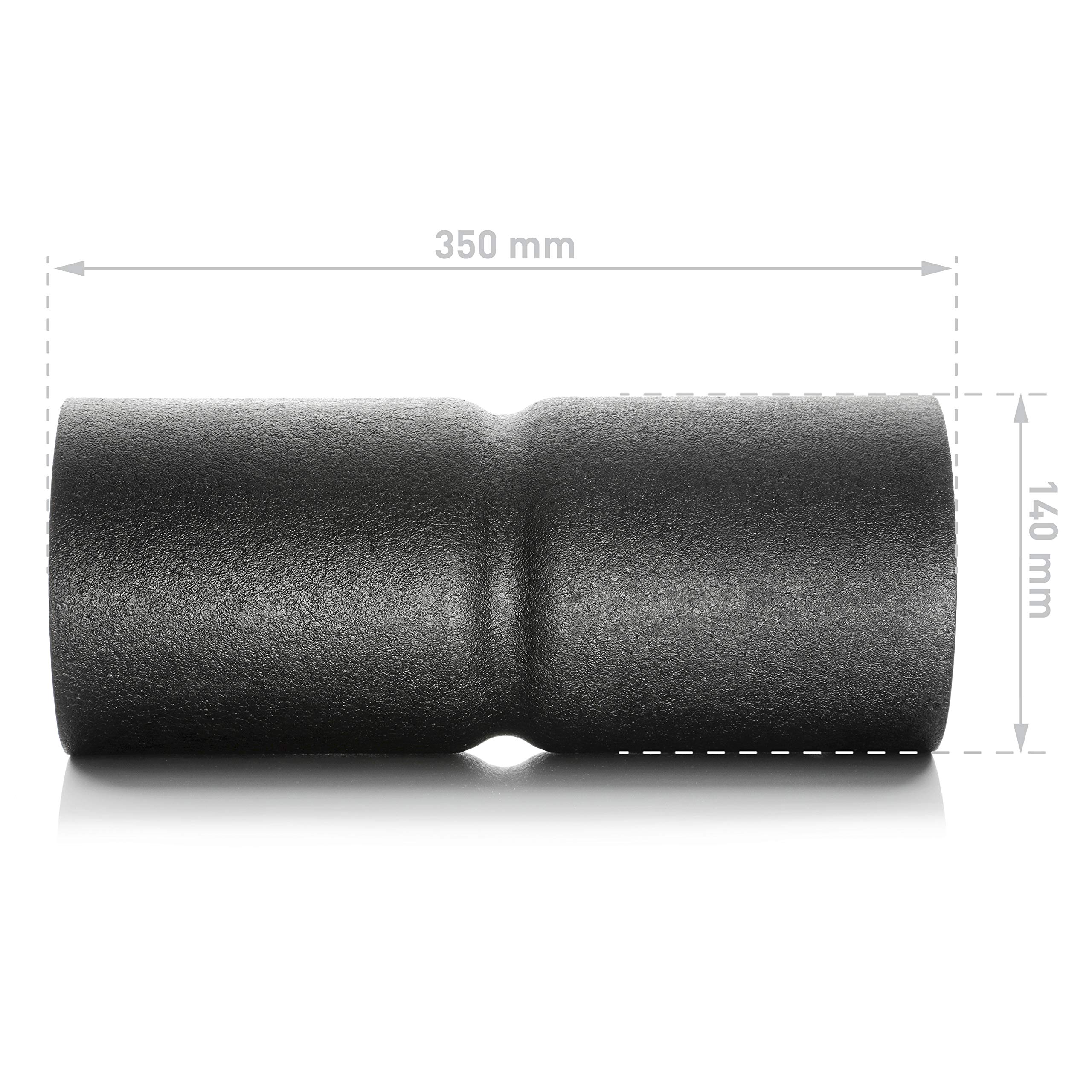 BODYMATE Rouleau de Massage fascias Care L35cm Ø14cm dureté Moyenne + rainure pour soulager la Colonne + E-Book Gratuit
