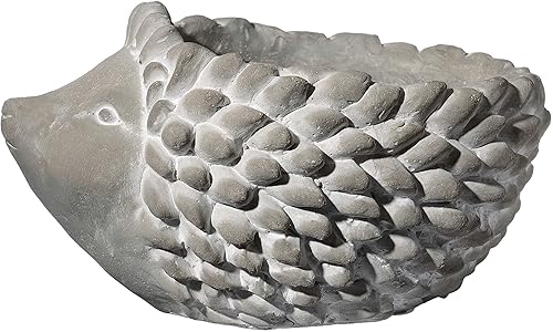 Miniatura 5 de Classic Home and Garden Cement Buddies - Macetero de rana (tamaño pequeño), color natural, Erizo, L, Natural