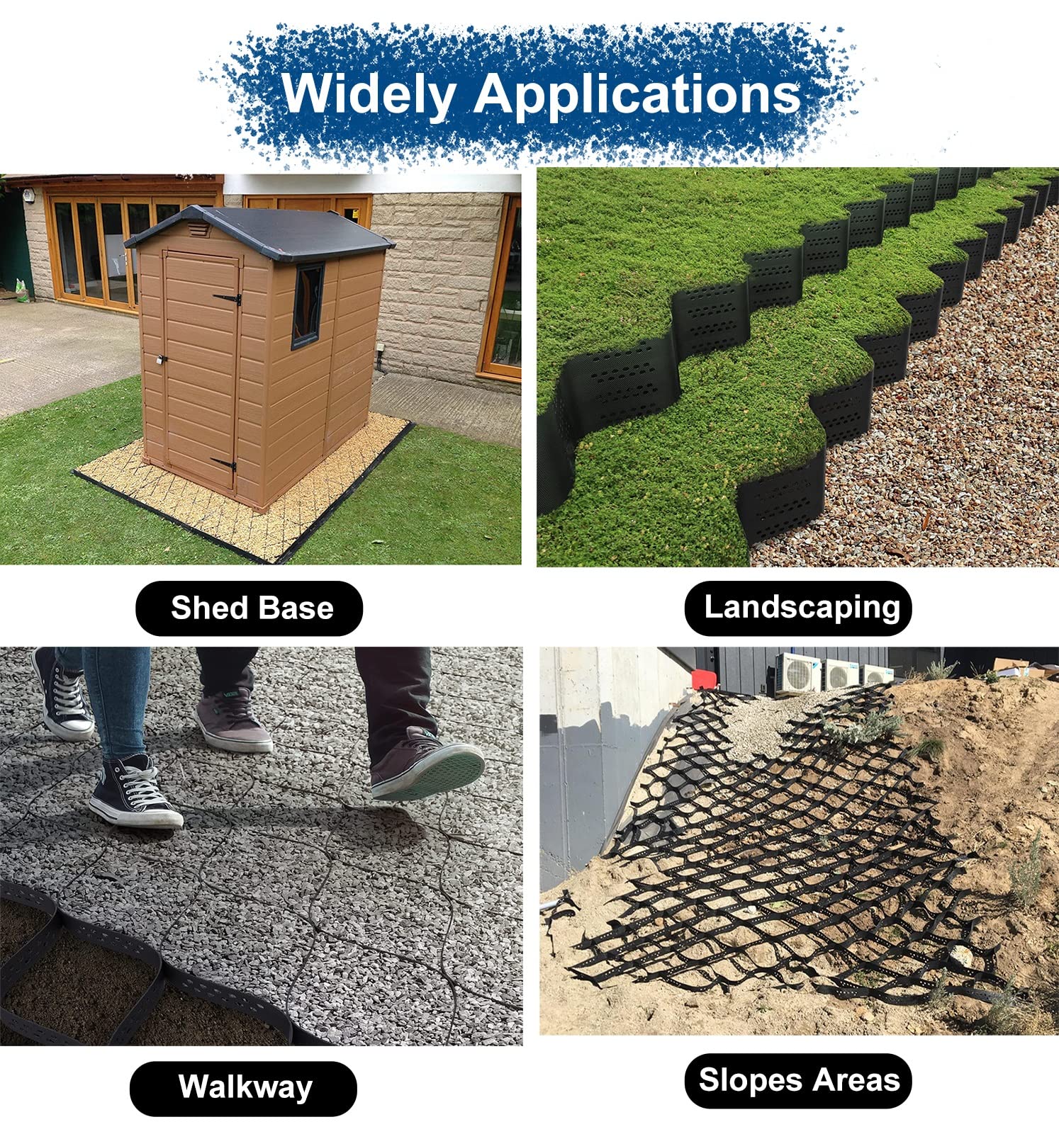 Podstawa szopy z siatki naziemnej - bilizat siatki do lekkich ciężarówek ścieżek podjazdów i projektów ogrodowych - Easy Inllat Eco-Friendly Solut
