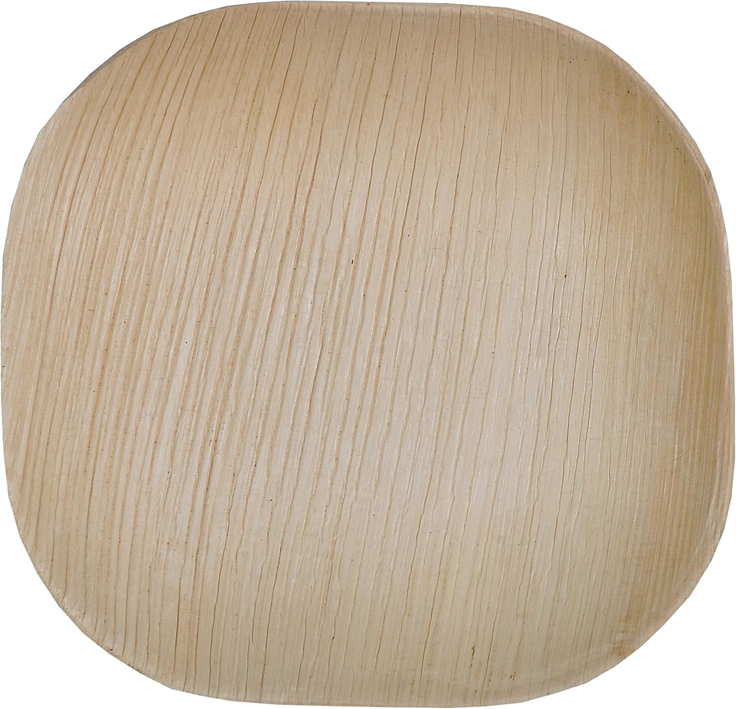 Atmos Green 100 pack 4" Square Palm Leaf Dinner Plate Compostable disposable premium heavy duty Eco-Friendly Microwave Refrigeration safe Bamboo like Wedding Events Party