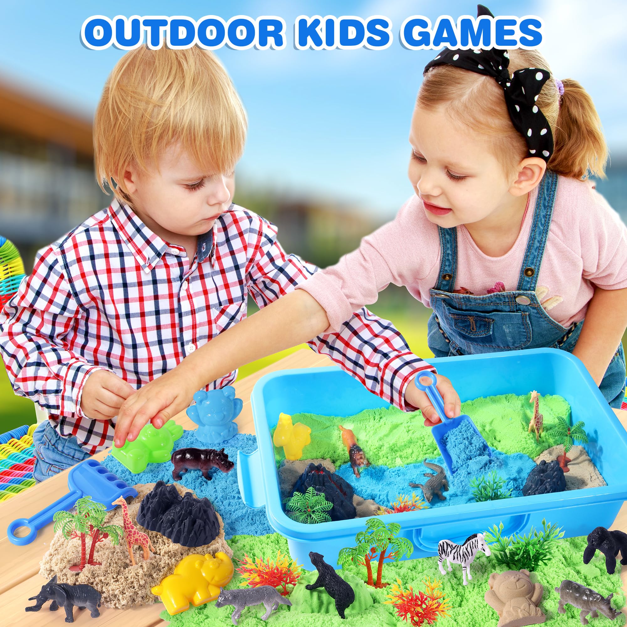 Billeeit Magischer Sand Set mit dem Tier-Thema für Kinder ab