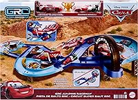 Vista 6 de Mattel Disney and Pixar Cars Playset with 2 Toy Cars, Lightning McQueen & Francesco Bernoulli, GRC Jumping Raceway Track Set with Kid-Powered Booster
