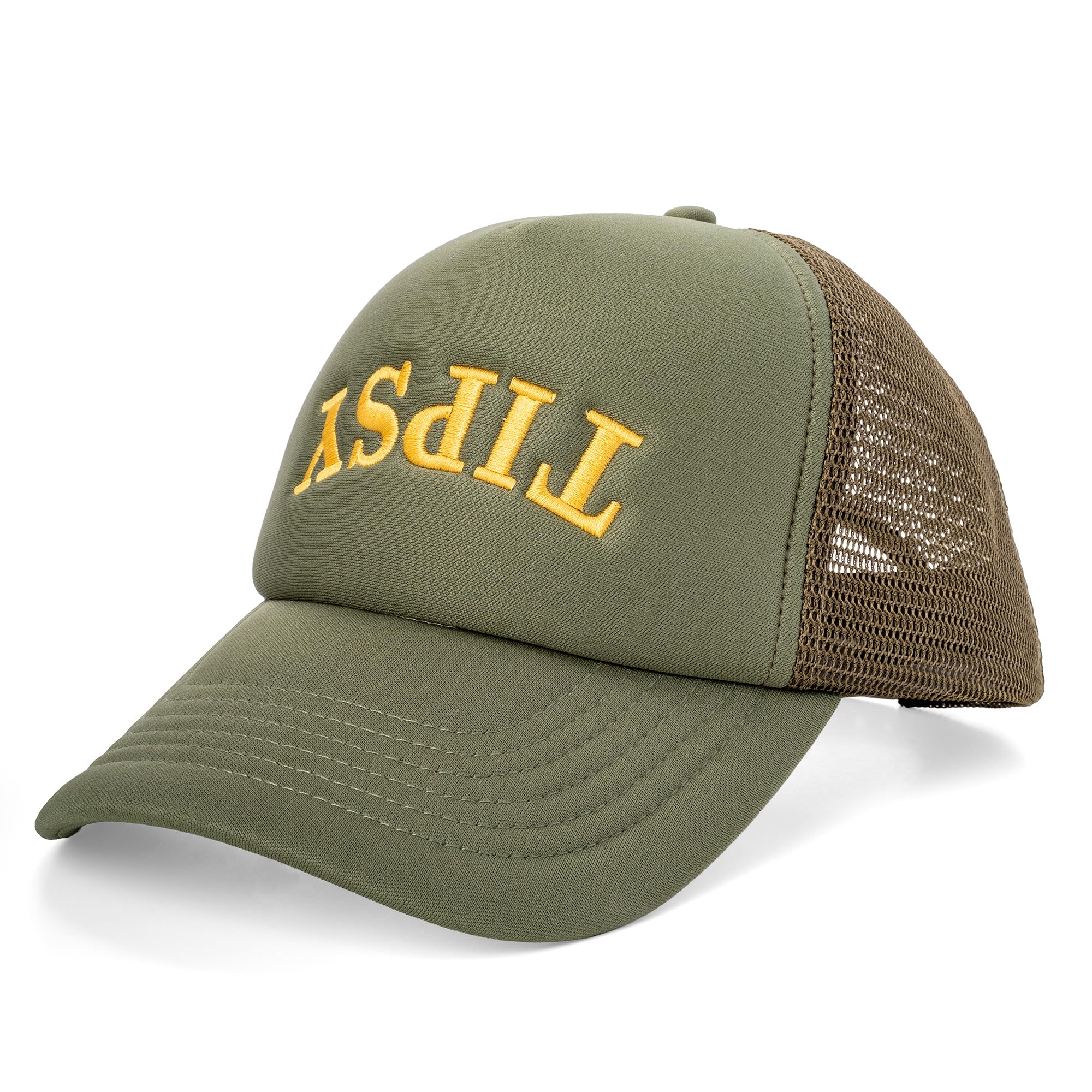 PACIFIC BRIM Women's Adjustable Cap Mesh Side Panels Trucker Hat - Tipsy