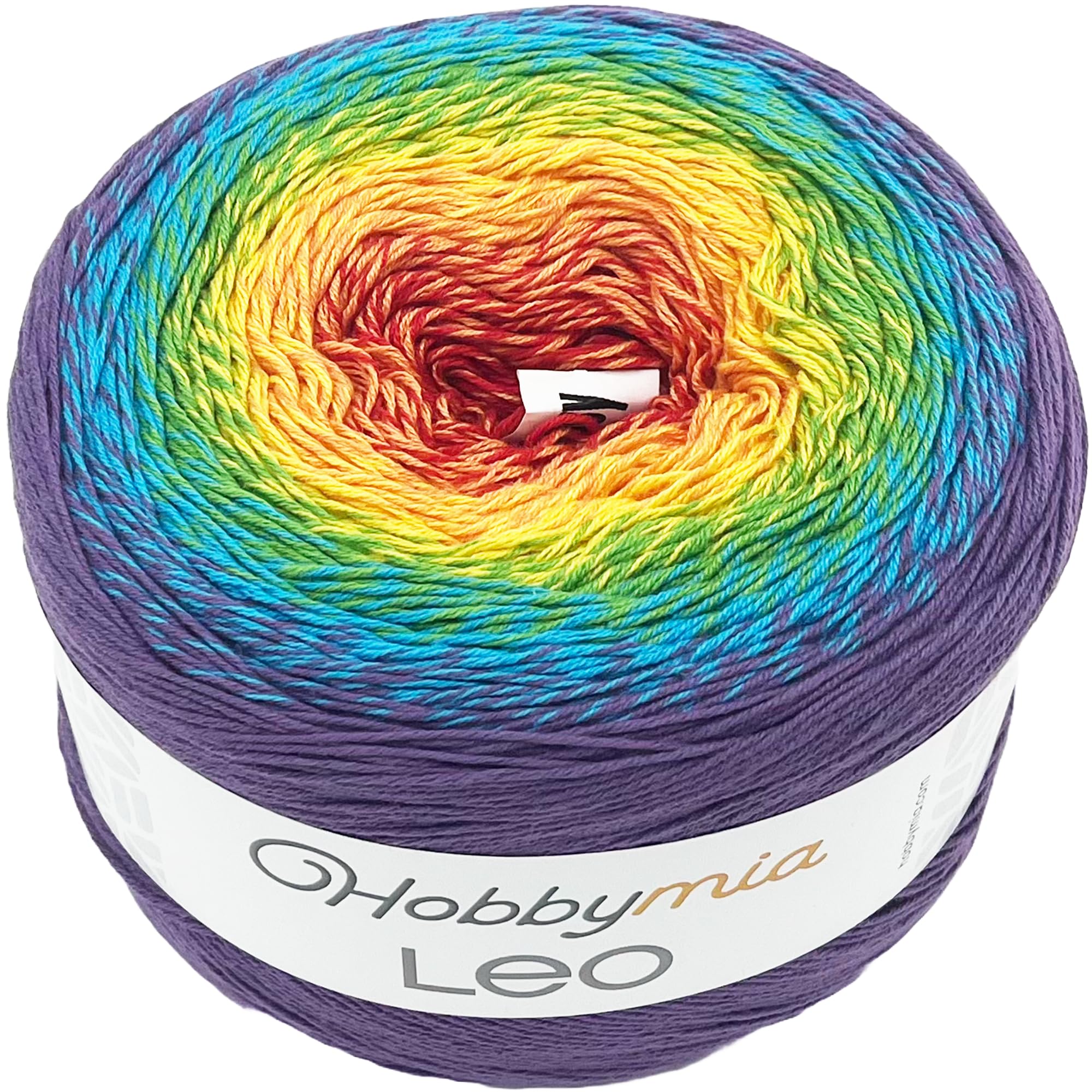 HobbyMia Leo Multicolor Gradient Ombre Yarn Cake for Knitting & Crochet - 250...