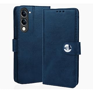SESS XUSIVE Leather Flip Cover - Button Blue 5G