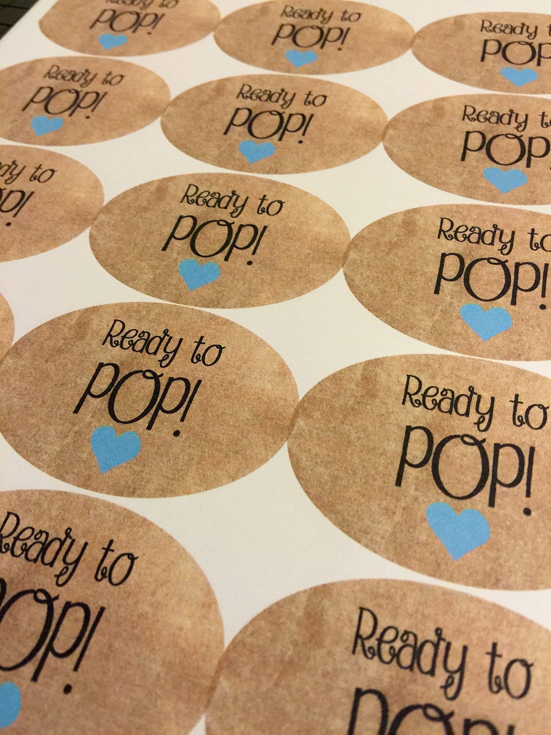 Ready To Pop Stickers, Custom Stickers, Ready to Pop, Labels, Ready to Pop baby Shower, Stickers, Custom Sticker, Sticker Label.15 STICKERS