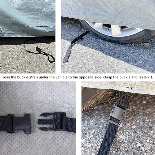 Miniatura 6 de Funda de automóvil de 2 capas para Chevy Corvette C4 1984-1996, duradera, a prueba de polvo, cobertura completa, resistente al viento, con bolsillos