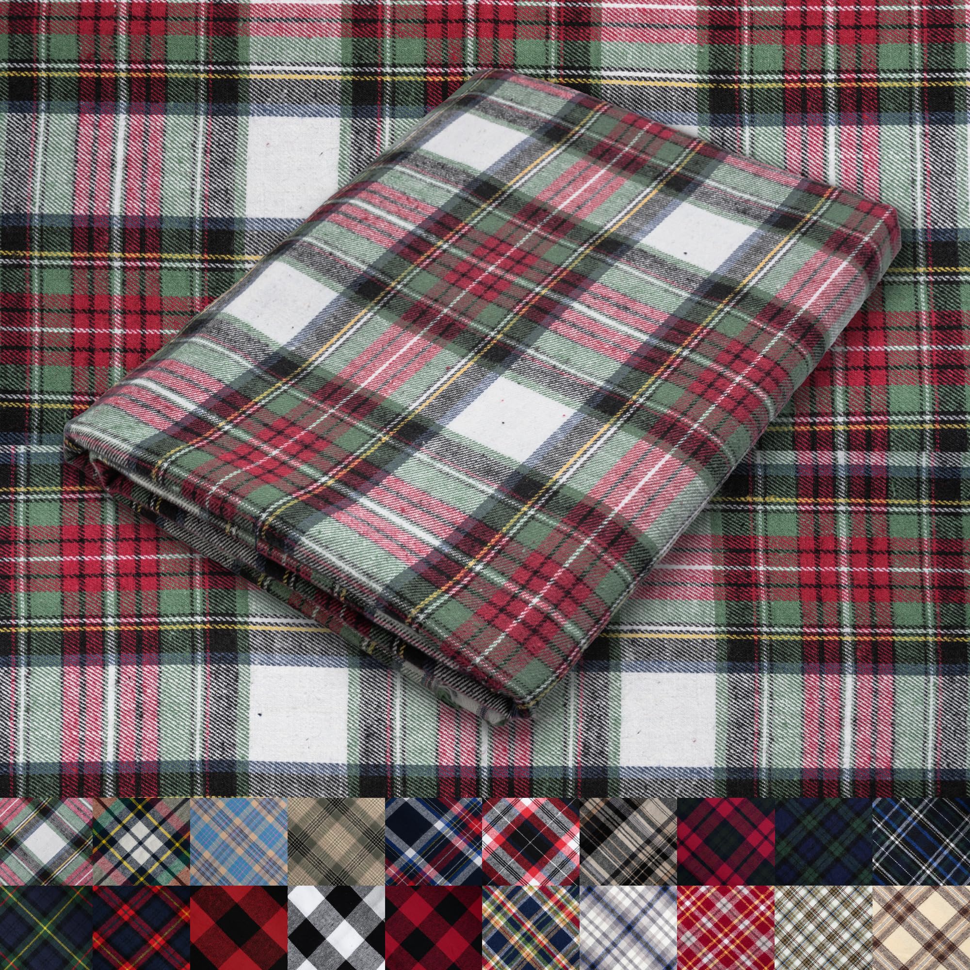 Pico Textiles 1 Yard Blue and Green Blackwatch Tartan Plaid Flannel Fabric - 60" Wide - 100% Cotton - Sold by The Yard - for Shirts, Scarves, Pajamas & Receiving Blankets — view 36