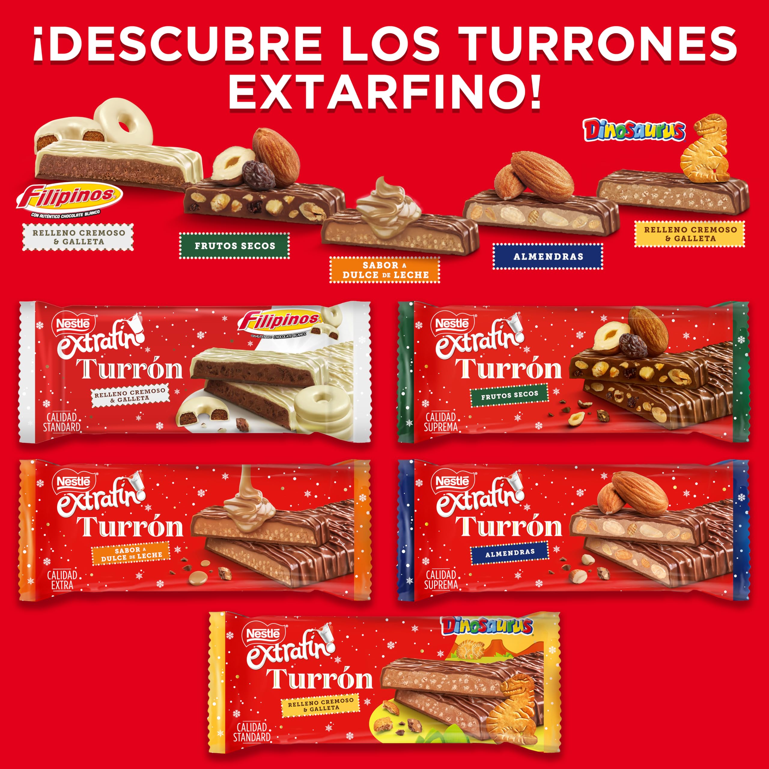 NESTLÉ Extrafino Turrón de chocolate blanco con relleno Galleta Filipinos 232g