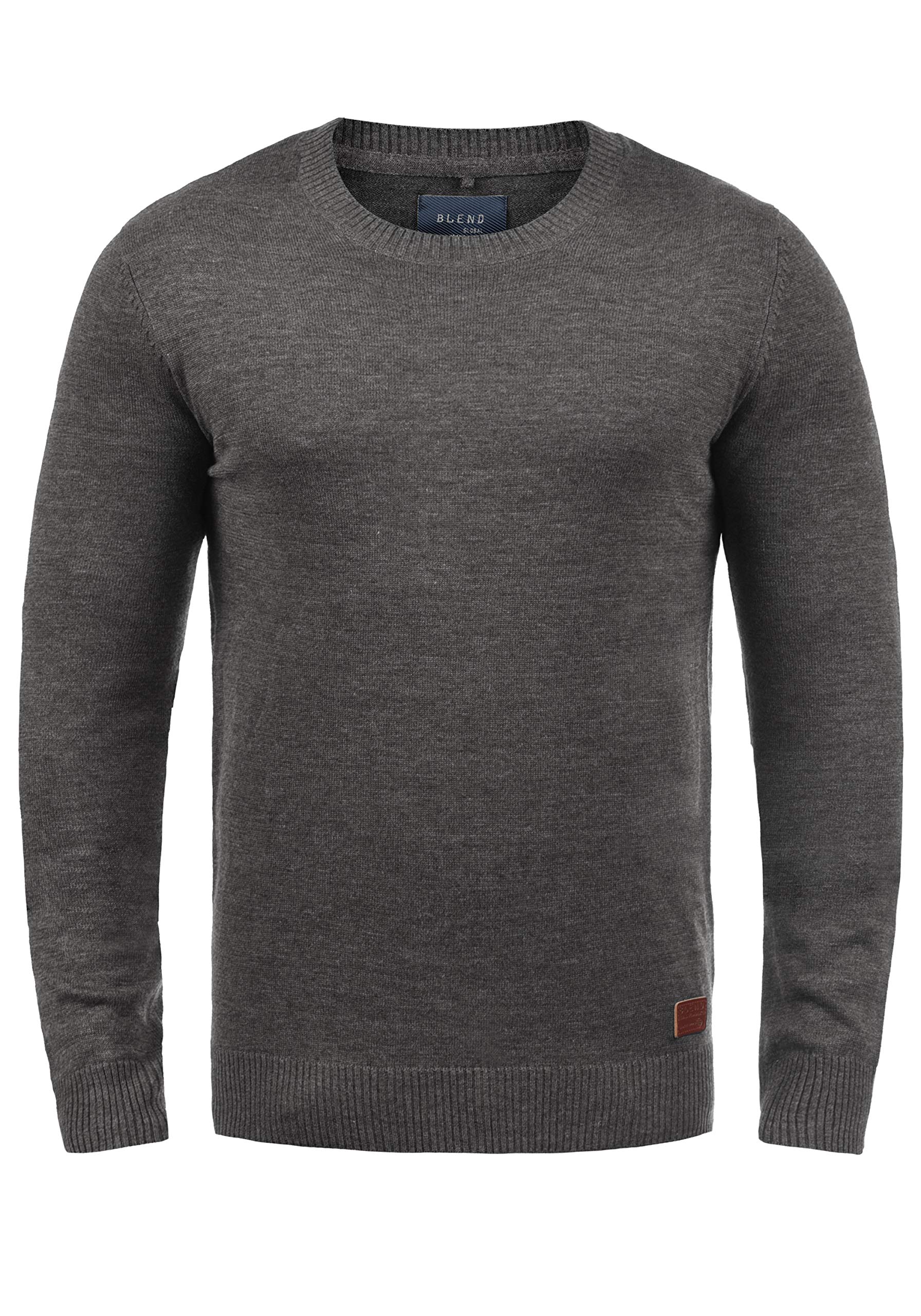 Blend BHLars Herren Strickpullover Feinstrick Pullover mit Rundhals-Ausschnitt Baumwollmischung Regular fit