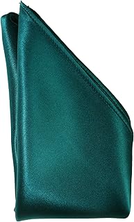 Royal Silk Creamy Forest Green Satin Silk Handkerchief 100% Silk â€“ Genuine Satin Silk - Large 16â€ Square
